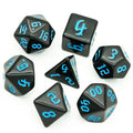 Acrylic Black Dice with Blue Numbers