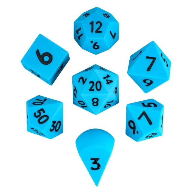 Silicone Oversized Blue dice with Black Numbers
