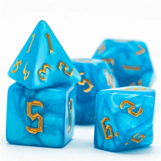 Acrylic Blue Macaron Dice