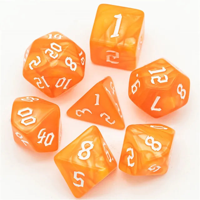Acrylic Orange Macaron Dice