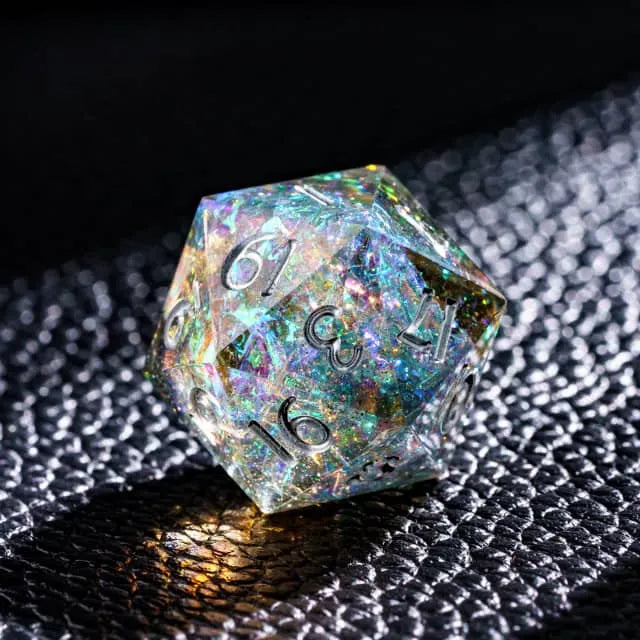 Sharp Glitter Galaxy Dice