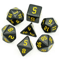 Acrylic Black Dice with Yellow Numbers