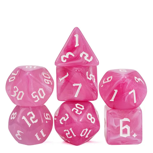 Acrylic Imitation Pink Jade Dice