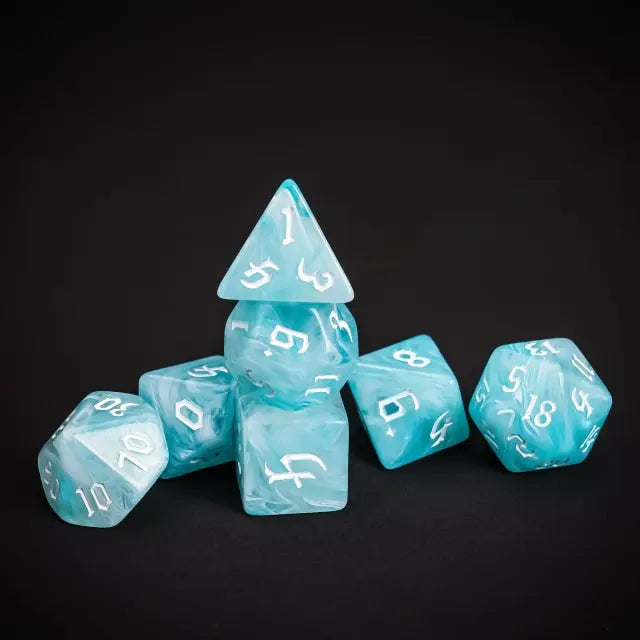 Acrylic Imitation Blue Jade Dice