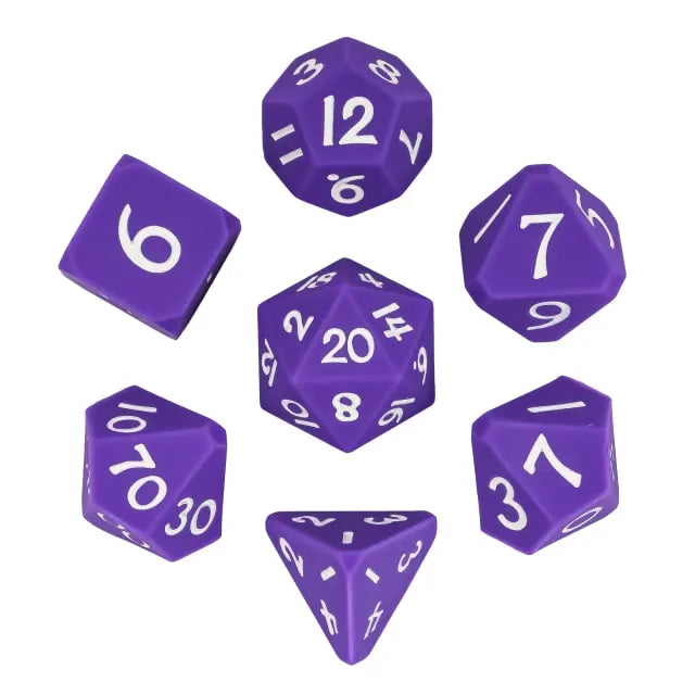 Silicone Purple Dice with White Numbers