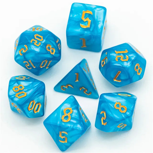 Acrylic Blue Macaron Dice