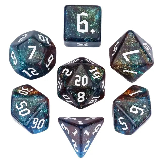 Acrylic Galaxy Glitter Dice