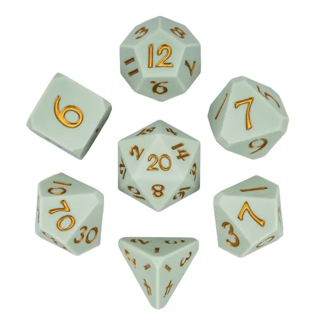 Silicone White Dice with Gold Numbers