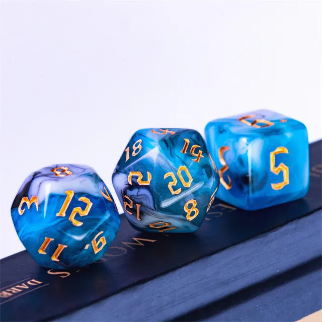 Acrylic Blue 4-Color Blend Dice