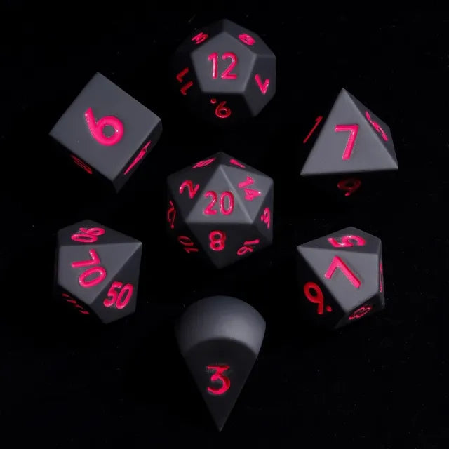 Silicone Oversized Black Dice with Red Numbers