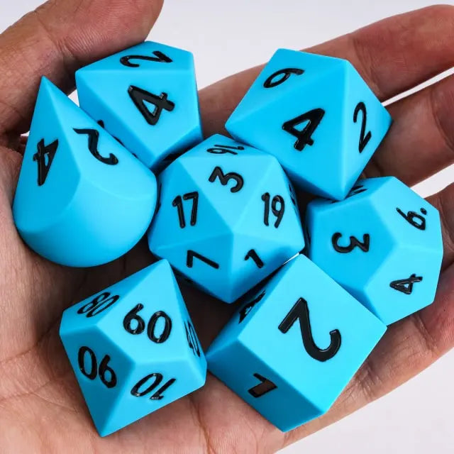 Silicone Oversized Blue dice with Black Numbers