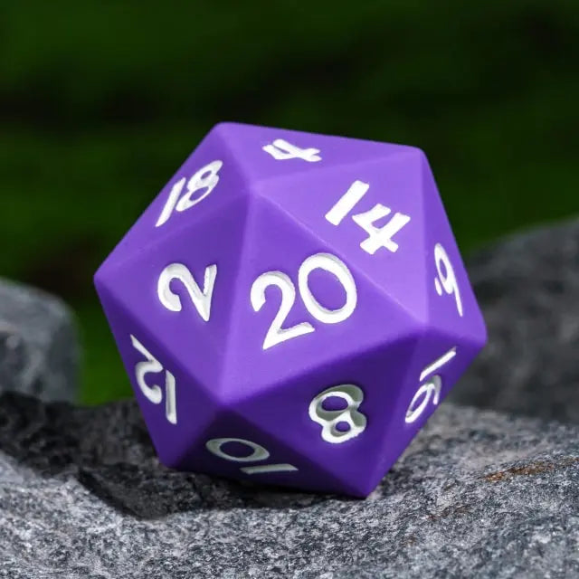 Silicone Purple Dice with White Numbers