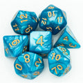 Acrylic Blue Marbled Dice