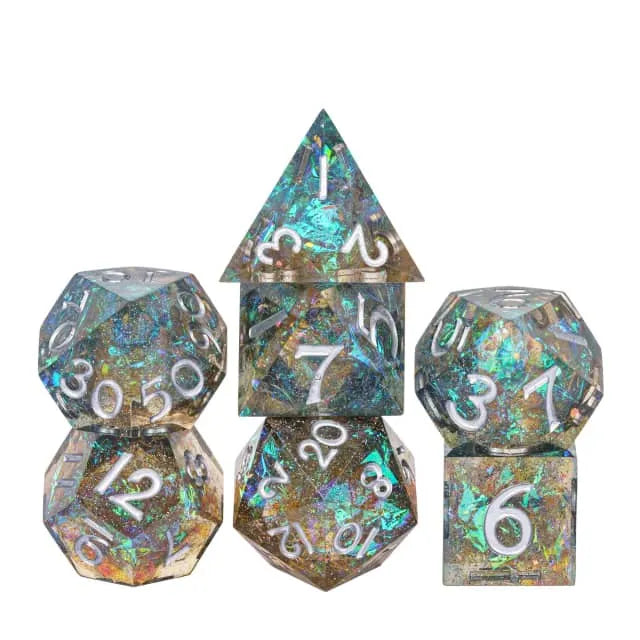 Sharp Glitter Galaxy Dice