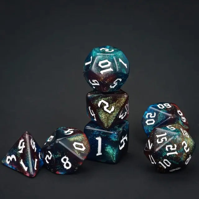 Acrylic Galaxy Glitter Dice