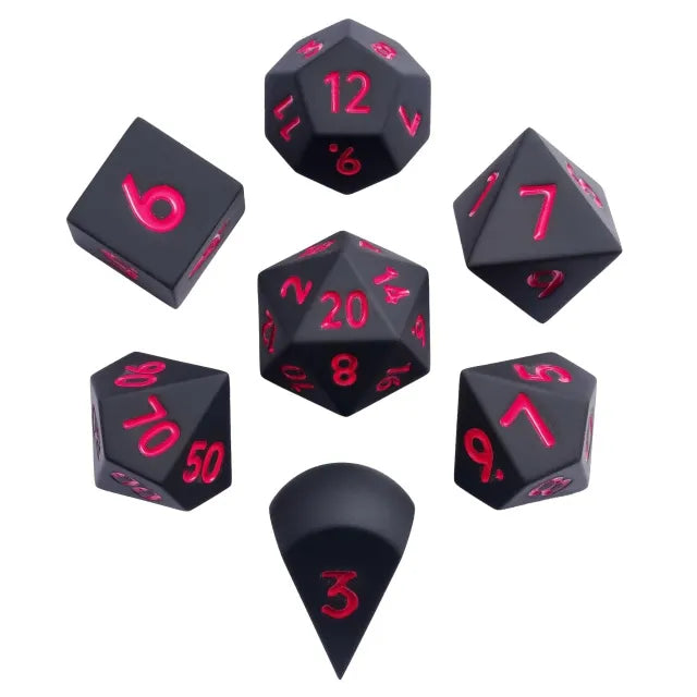 Silicone Oversized Black Dice with Red Numbers