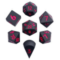 Silicone Oversized Black Dice with Red Numbers