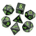 Acrylic Black Dice with Green Numbers