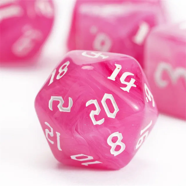 Acrylic Imitation Pink Jade Dice