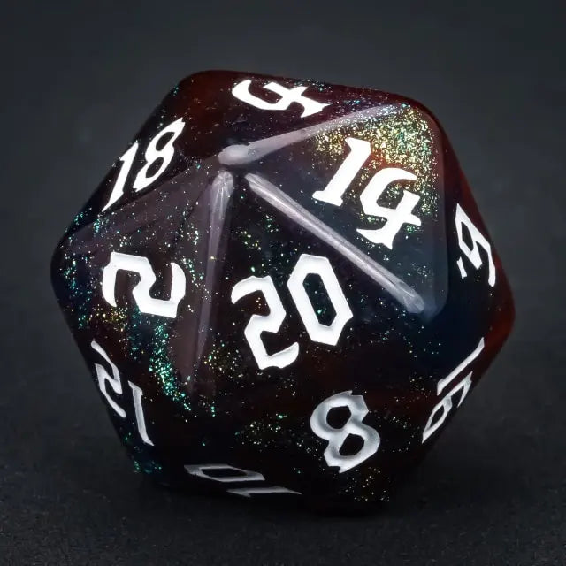 Acrylic Galaxy Glitter Dice