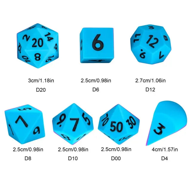 Silicone Oversized Blue dice with Black Numbers