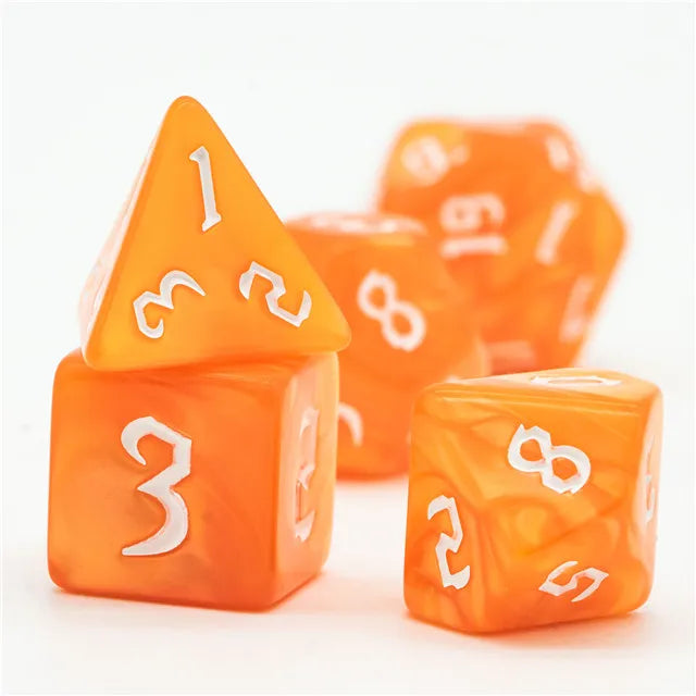 Acrylic Orange Macaron Dice
