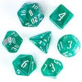 Acrylic Green & Pink Glitter Swirl Dice
