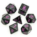 Acrylic Black Dice with Pink Numbers