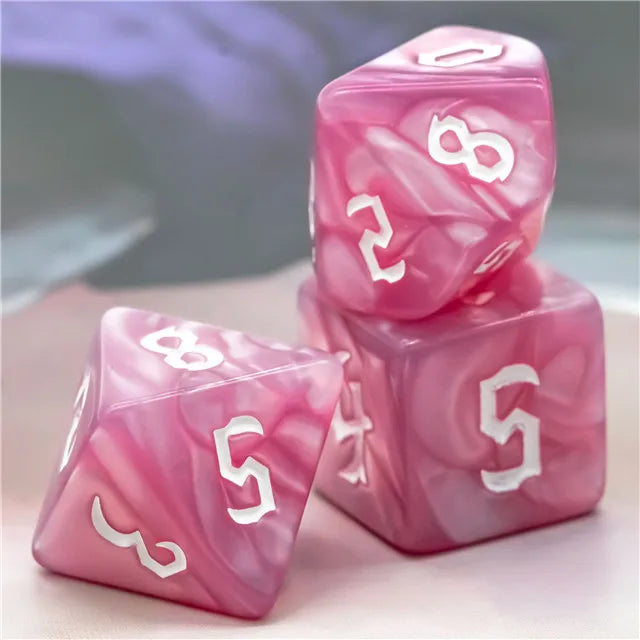 Acrylic Rose Macaron Dice